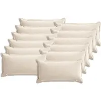 vidaXL Kussensloop 12 st HOUTEN Crèmekleurig 40 x 80 cm Chenille Stof