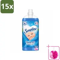 Soupline 15 x - Wasverzachter - Hemels Fris - 1350 ml - Bulkverpakking - Wasverzachter - Douchemop - Wasgoed