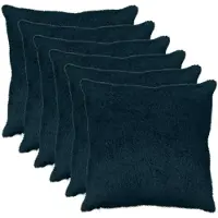 vidaXL Kussensloop 6 st HEERLEN Marineblauw 65 x 65 cm