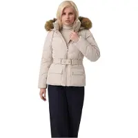 GUESS Korte gewatteerde jas met beige ceintuur