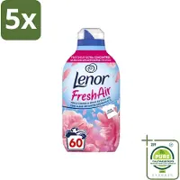 Lenor 5 x – Wasverzachter – Bloesem – 60 Wasbeurten – 840 ml - Grootverpakking - Vaatwasstrips - Wasverzachter - Buitenluchtfrisheid - Bloesemgeur - Wasgoed - Geur