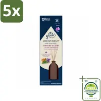 Glade 5 x - Geurstokjes Moment van Zen - Aromatherapie Geurverspreiding - 80 ml - Grootverpakking - Vaatwasstrips - Geurstokjes - Aromatherapie - Rust - Ontspanning - Lavendel