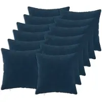 vidaXL Kussensloop 12 st HEERLEN Blauw 45 x 45 cm Microfiber Fleece