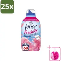 Lenor 25 x – Wasverzachter – Bloesem – 60 Wasbeurten – 840 ml - Bulkverpakking - Wasverzachter - Douchemop - Buitenluchtfrisheid