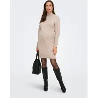 ONLY Maternity Gebreide jurk lichtbruin