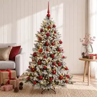 vidaXL Kunstkerstboom met Ballen 120 cm 150 LED's Warmwit