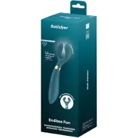 Satisfyer Endless Fun | multifunctionele vibrator met 33+ toepassingsmogelijkheden | 3 motoren & 100 trilcombinaties | draaibare kop | werkt op batterijen (2×AA) | waterdicht (IPX7)