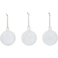 Ferm Living Flurry kerstballen 3-pack M, White