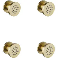 FortiFura Calvi zijdouche - 5cm - rond - 4 stuks - PVD - geborsteld messing (goud)