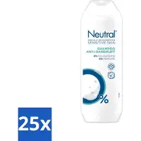 Neutral Neutrale shampoo – Geschikt voor de gevoelige huid – Tegen roos – 0% kleurstoffen en parfum – 250 ml - Voordeelverpakking - 25 stuks