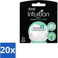 Wilkinson 20 Intuition Sensitive Care vervangende mesjes voor de gevoelige huid - voordeelverpakking - 20 stuks