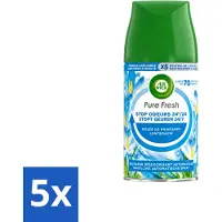 Air Wick 5 x – Navulling – Freshmatic Pure Lentedauw – 250 ml - Voordeelverpakking - 5 stuks