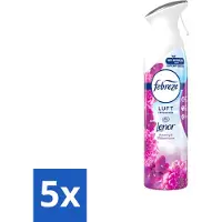 Febreze 5 x Amethist Luchtverfrisser Spray - Frisse Bloemen Geur - 300ml - Voordeelverpakking - 5 stuks