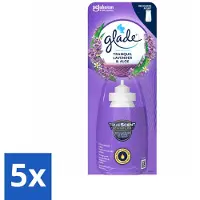 Glade 5 x - Sense & Spray Navulling - Tranquil Lavender & Aloë - 18 ml - Voordeelverpakking - 5 stuks