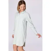 Woody slaapkleed meisjes/dames doorknoop flanel - lichtblauw geruit - 262-10-WDE-W/935 - maat M