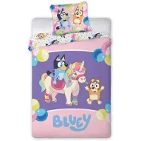 BrandMac Bluey Dekbedovertrek Magical Party - 100 x 135 cm - 40 x 60 cm - Katoen