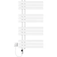 LuxeBath elektrische badkamer radiator Ijzer EM 500x1000mm wit met verwarmingselement 300W thermostaat digitaal display, handdoek radiator elektrische handdoekwarmer paneelradiator design radiator