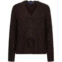 Red Button Cardigan ajour sparkle