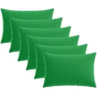vidaXL Kussensloop 6 st HEERLEN Groen 50 x 80 cm Polyester
