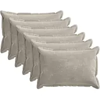vidaXL Kussensloop 6 st HOUTEN Lichtgrijs 50 x 70 cm Chenille Stof