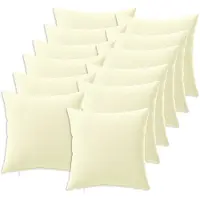 vidaXL Kussensloop 12 st HEERLEN Crèmekleurig 45 x 45 cm Polyester