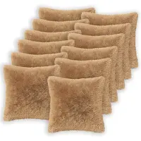 vidaXL Kussen 12 st HEERLEN Taupe 50 x 50 cm PV Fleece