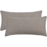 vidaXL Kussensloop 2 st HEERLEN Lichtgrijs 40 x 80 cm Bouclé