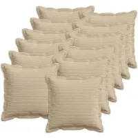vidaXL Kussensloop 12 st HOUTEN Taupe 45 x 45 cm corduroy