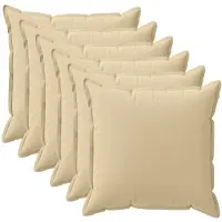 vidaXL Kussensloop 6 st HOUTEN Beige 45 x 45 cm Polyester