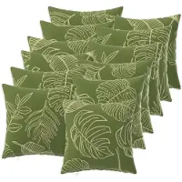 vidaXL Kussensloop 12 st HEERLEN Blad Design 45 x 45 cm Polyester