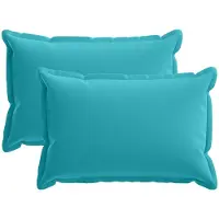 vidaXL Kussensloop 2 st HOUTEN Turquoise 40 x 60 cm Polyester