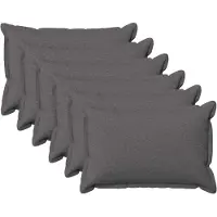 vidaXL Kussensloop 6 st HOUTEN Lichtgrijs 30 x 50 cm Faux Linnen