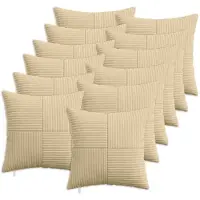 vidaXL Kussensloop 12 st ALMELO Grijs Groen 40 x 40 cm corduroy