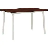 vidaXL 120 x 80 x 75 cm Massief Acacia Hout Donkerbruin en Wit