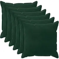 vidaXL Kussensloop 6 st HOUTEN Donkergroen 60 x 60 cm Fluweel