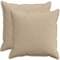 vidaXL Kussensloop 2 st HOUTEN Taupe 80 x 80 cm corduroy