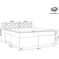 vidaXL Boxspringbed met matras Roze 200 x 200 cm Fluweel
