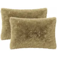 vidaXL Kussen 2 st HEERLEN Lichtgrijs 40 x 60 cm PV Fleece