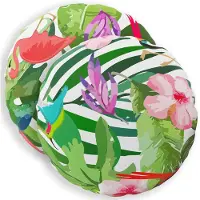 vidaXL Kussensloop 2 st HEERLEN Meerkleurig Ø 60 cm Polyester