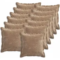 vidaXL Kussensloop 12 st HOUTEN Bruin 50 x 50 cm Chenille Stof