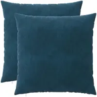 vidaXL Kussensloop 2 st HEERLEN Blauw 80 x 80 cm fluweel