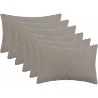 vidaXL Kussensloop 6 st HEERLEN Lichtgrijs 50 x 80 cm Bouclé