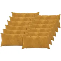 vidaXL Kussensloop 12 st HEERLEN Geel 40 x 80 cm Microfiber Fleece