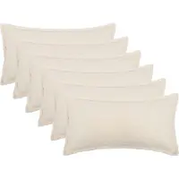 vidaXL Kussensloop 6 st HOUTEN Crèmekleurig 40 x 80 cm Bouclé