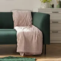 Cotton World Zacht Pluche Dekentje 200x220 PATI Beige - Zachte Microvezel