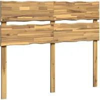 vidaXL Live Edge Hoofdbord ROSTOCK Wit 140 cm Massief Acacia Hout