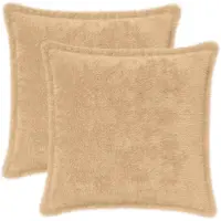 vidaXL Kussensloop 2 st HOUTEN Crèmekleurig 40 x 40 cm