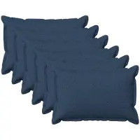 vidaXL Kussensloop 6 st HOUTEN Blauw 50 x 70 cm Faux Linnen