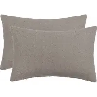 vidaXL Kussensloop 2 st HEERLEN Lichtgrijs 50 x 80 cm Bouclé
