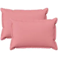 vidaXL Kussen met kussen HOUTEN 2 st Roze Faux Linnen